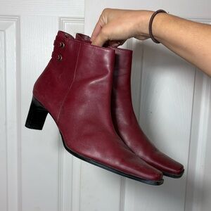 Karen Scott Deep Red Ankle Boots